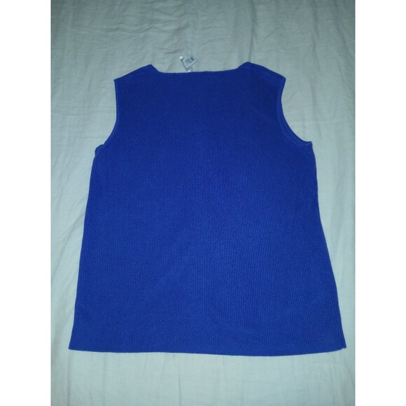 Chicos Purple Sleeveless Knit Sweater Size 2 Large Pullover Chic Classic Travel - Picture 4 of 5